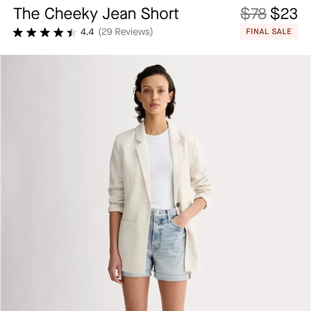 Everlane Jean Shorts size 25 - Picture 3 of 3
